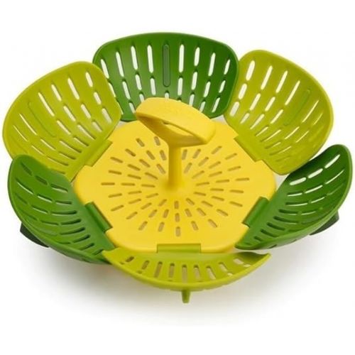 조셉조셉 Joseph Joseph Bloom Folding Steamer Basket for Vegetables, Green