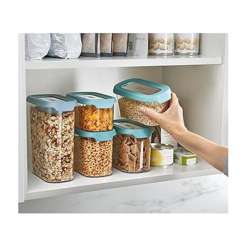 조셉조셉 Joseph Joseph CupboardStore Airtight Easy Pour Food Storage Container Scoop, 5-Piece Set, Opal