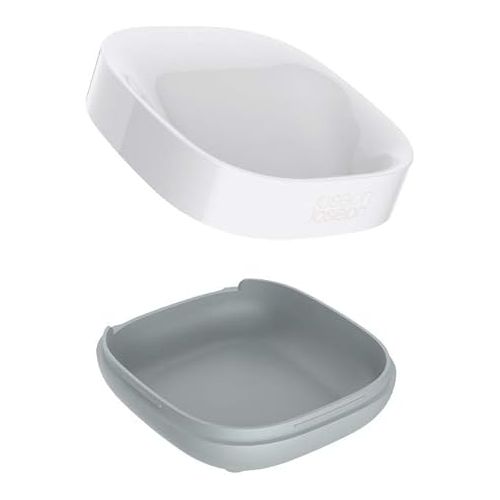 조셉조셉 Joseph Joseph 70511 Slim Compact Soap Dish with Drain, Gray, 7.1 x 3.6 x 8.4 cm