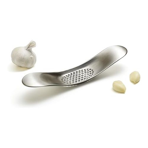 조셉조셉 Joseph Joseph Garlic Rocker Crusher Mincer Press Dishwasher Safe, Stainless Steel