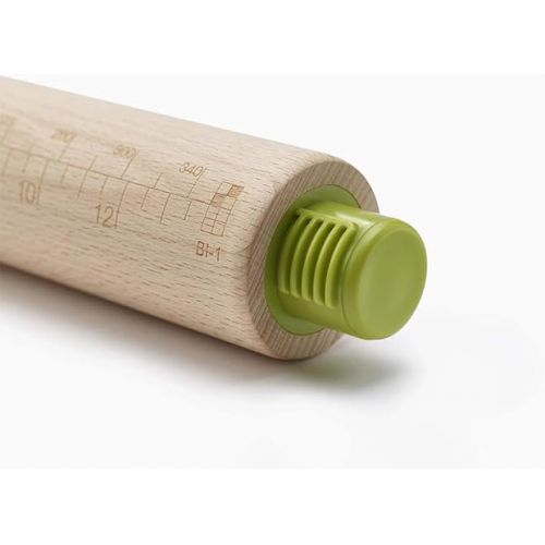 조셉조셉 Joseph Joseph PrecisionPin Baking Adjustable Rolling Pin - Consistent and Even Dough Thickness for Perfect Baking Results, Multicolor