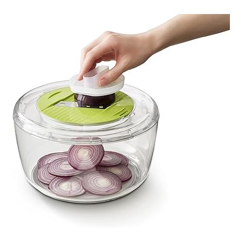 조셉조셉 Joseph Joseph Multi-Prep 4-Piece Salad Making Set, Multi-Color, Salad Spinner, Spiral Cutter, Slicer and Grater, Compact Storage