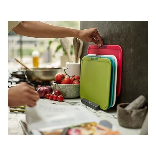 조셉조셉 Joseph Joseph Duo 4-piece Chopping Board Set with Storage Stand