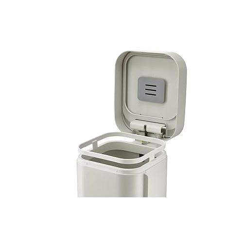 조셉조셉 Joseph Joseph Porta 40L Convenient Pedal Bin Trash Can, Concrete Grey