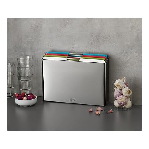 조셉조셉 Joseph Joseph Folio Steel 4-Piece Chopping Board Set - Multicolour Stainless-Steel 60213