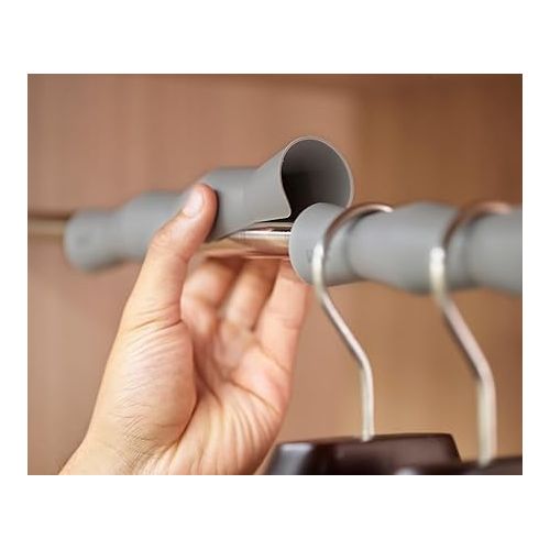 조셉조셉 Joseph Joseph Orderly Clothes Rod Spacers 2pk, for Suits, Coats and Jackets, Wardrobe Hanger and Poles Organizer