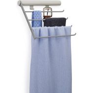 Joseph Joseph Orderly Belt, Tie & Scarf Hanging Rail, Wardrobe Accessory Organiser, 4 Rails Rack Storage, 2 Belt Hooks