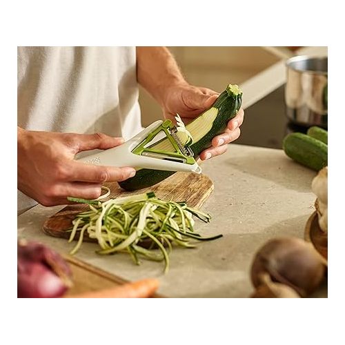 조셉조셉 Joseph Joseph Switch 2-in-1 Potato Peeler, Straight and Julienne stainless steel blades, Dishwasher safe