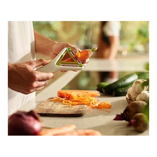 조셉조셉 Joseph Joseph Switch 2-in-1 Potato Peeler, Straight and Julienne stainless steel blades, Dishwasher safe