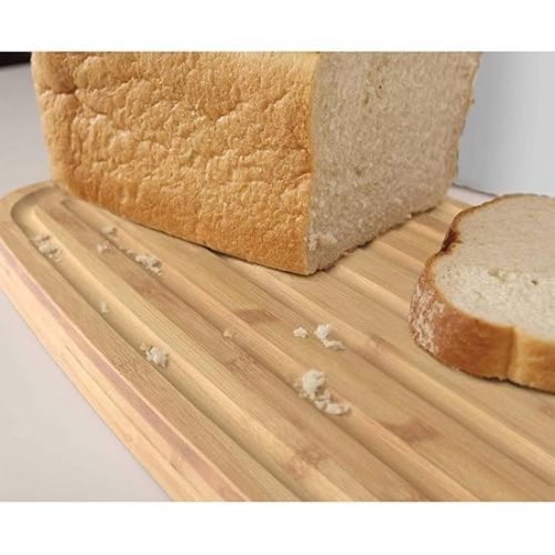 조셉조셉 Joseph Joseph Bread Box with Removable Bamboo Cutting Board,White