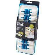 Joseph Joseph QuickSnap Ice Cube Tray with Cover Lid Easy-Release No-Spill Stackable Odor-Free Dishwasher Safe, Blue 13 x 5