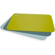 Joseph Joseph Duo Set of 3 Double-Sided Colour Coded Chopping Board Mat Set, Flexible, Easy to Store, Dishwasher-Safe - Opal