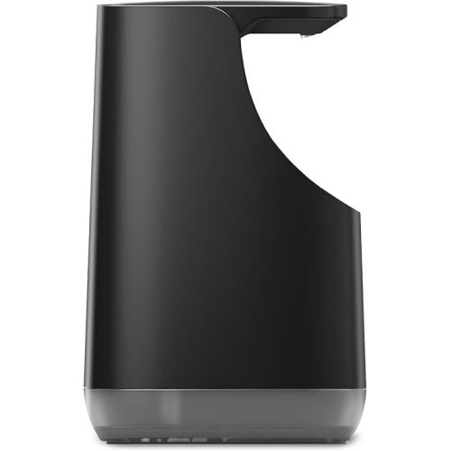 조셉조셉 Joseph Joseph Bathroom Slim, Compact Soap Dispenser, Easy-Push Pump Head, Non Drip Nozzle, Fill-Level Window, Refillable, Matt Black