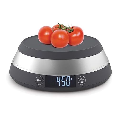 조셉조셉 Joseph Joseph 40054 SwitchScale Digital Scale with Reversible Lid, Gray