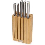 Joseph Joseph Elevate Kitchen Knives 5-Piece Set, Japanese Stainless Steel, Slimline Bamboo Knife Block