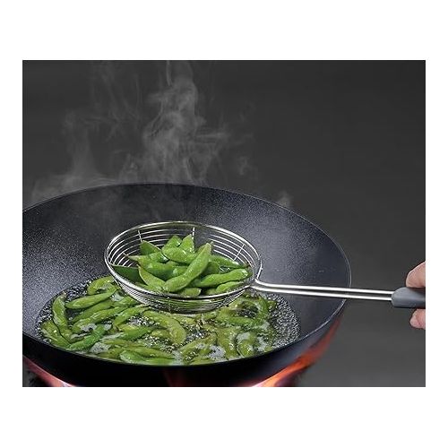 조셉조셉 Joseph Joseph Nest Fusion Compact Wok Silicone Turner, Silicone Spoon and Wire Skimmer Set, One Size, Black, 3-Piece