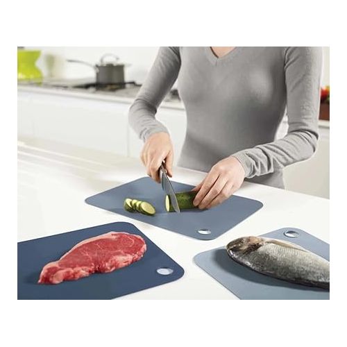 조셉조셉 Joseph Joseph Pop Chopping Mats, Set of 3, Sky, Blue