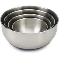 Joseph Joseph Nest 100 Prep & Store Mixing Bowl Set with Lids, 4-piece, Stainless Steel