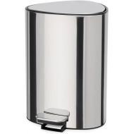 Joseph Joseph EasyStore Luxe Stainless Steel 5 Liter Pedal Trash Can with Bin Liner Storage, Soft-Close Lid, Removable Inner Bucket, for Bathroom, Bedroom, Office