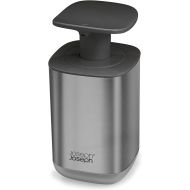 Joseph Joseph Presto Stainless-Steel Hygienic Easy-Push Soap Dispenser with Wide Pump, Stainless Steel/Gray