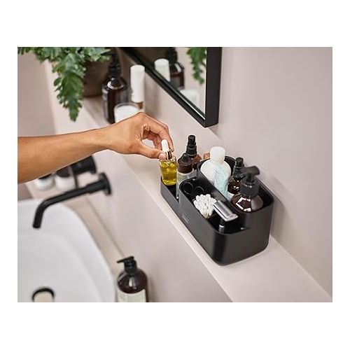 조셉조셉 Joseph Joseph EasyStore - Bathroom Storage Caddy Organizer for bathroom accessories, Matt Black