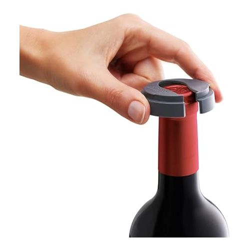 조셉조셉 Joseph Joseph BarStar 3-in-1 Corkscrew, Bottle opener & foil cutter, Space Saving design, Gray