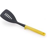 Joseph Joseph Duo Slotted Turner with Integrated Tool Rest: Hygienic, Heat-Resistant Nylon Head, Safe for Non-Stick Cookware, Light Yellow