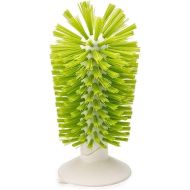 Joseph Joseph Brush-Up Glass Brush with Suction Cup Upright Stays in Sink Bristle Scrub Kitchen Bottle Cleaning Washing, Green