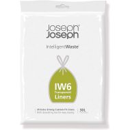 Joseph Joseph 30118 Intelligent Waste IW6 30 Liters (7.9 US Gallons) Custom-fit Extra-Strong Liners, Totem Max & Totem Pop 60L Models, 20 pcs, Transparent