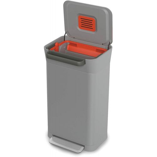 조셉조셉 [아마존 핫딜] [아마존핫딜]Joseph Joseph Titan Trash Compactor, Stainless Steel, Pebble, 30 L