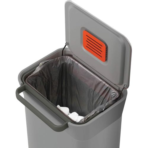 조셉조셉 [아마존 핫딜] [아마존핫딜]Joseph Joseph Titan Trash Compactor, Stainless Steel, Pebble, 30 L