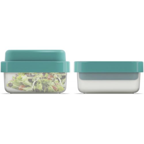 조셉조셉 Joseph Joseph 81066 GoEat Compact 3-in-1 Salad Box, Teal