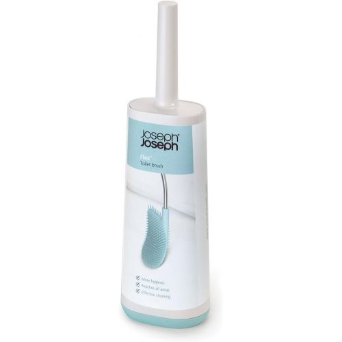 조셉조셉 Joseph Joseph 70506 Flex Toilet Brush with Slim Holder Flexible Anti-Drip, Blue