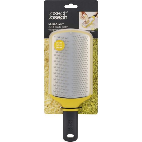 조셉조셉 Joseph Joseph 20139 Multi-Grate Compact Paddle Grater with Coarse and Fine Blades Non-Slip Handle Dishwasher Safe, One-size, Yellow