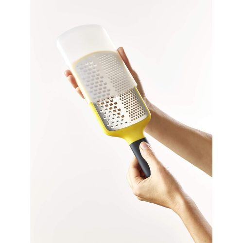 조셉조셉 Joseph Joseph 20139 Multi-Grate Compact Paddle Grater with Coarse and Fine Blades Non-Slip Handle Dishwasher Safe, One-size, Yellow