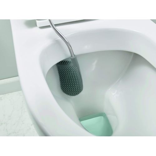 조셉조셉 Joseph Joseph Flex Lite Toilet Brush with Extra Slim Holder Flexible Anti-Drip Head, 1 EA, Gray