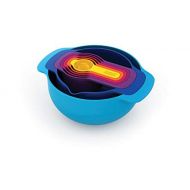 Joseph Joseph 40033 Nest 7 Nesting Bowls Set with Mixing Bowls Measuring Cups, 7-Piece, Multicolored