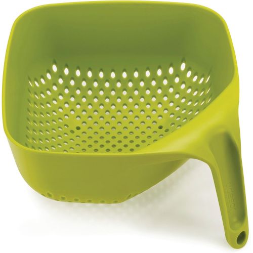 조셉조셉 Joseph Joseph 40088 Square Colander Stackable with Easy-Pour Corners and Vertical Handle, Medium, Green