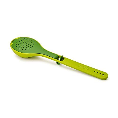 조셉조셉 Joseph Joseph 20075 Gusto Spice and Herb Infuser Spoon with Herb Stripper Soups Stews Casseroles, Green