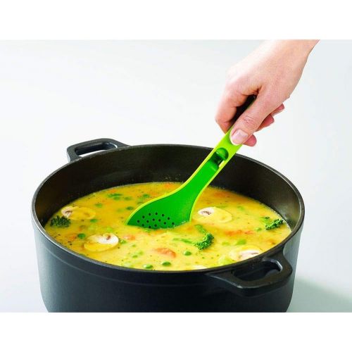 조셉조셉 Joseph Joseph 20075 Gusto Spice and Herb Infuser Spoon with Herb Stripper Soups Stews Casseroles, Green