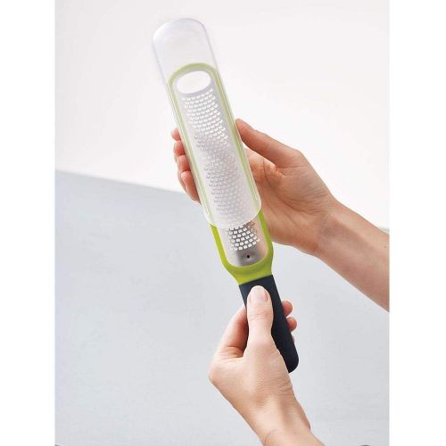 조셉조셉 Joseph Joseph 20049 Handi-Zest Multi-Function Zester with Blade Wiper, Green