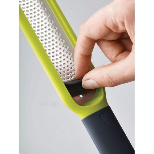 조셉조셉 Joseph Joseph 20049 Handi-Zest Multi-Function Zester with Blade Wiper, Green