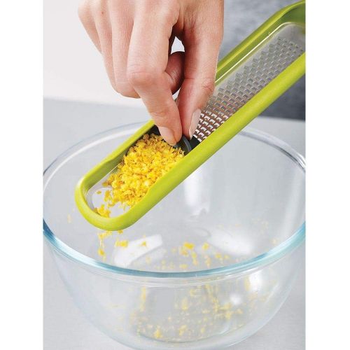 조셉조셉 Joseph Joseph 20049 Handi-Zest Multi-Function Zester with Blade Wiper, Green