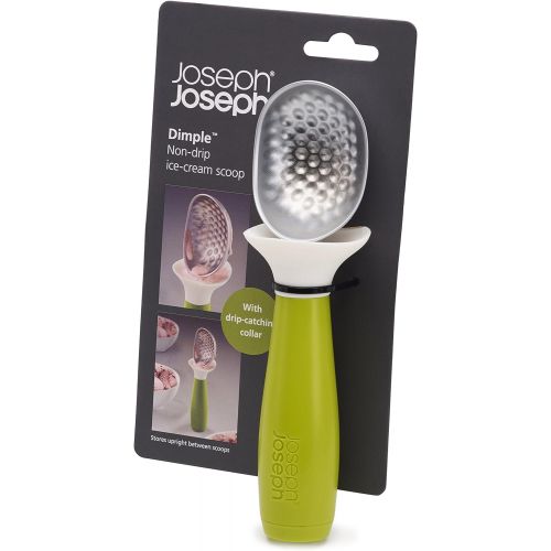 조셉조셉 Joseph Joseph 20046 Dimple Non-Drip Ice Cream Scoop, Green