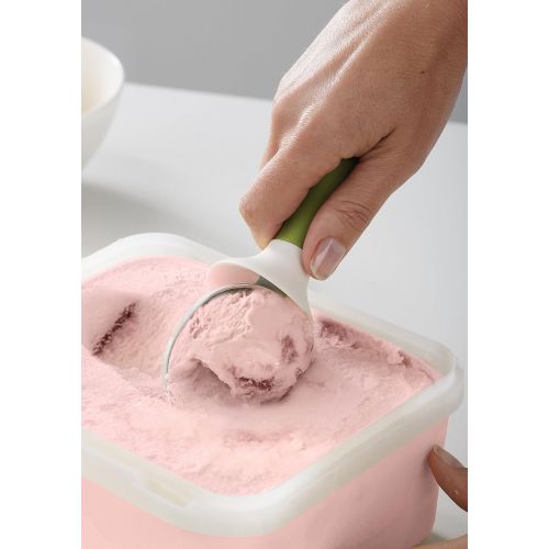 조셉조셉 Joseph Joseph 20046 Dimple Non-Drip Ice Cream Scoop, Green