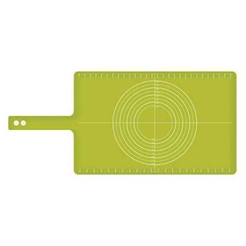 조셉조셉 Joseph Joseph 20031 Silicone Roll-Up Pastry Mat with Measurements, Green