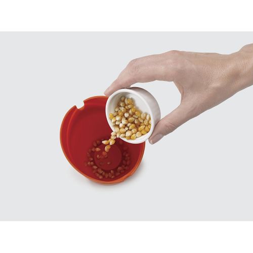 조셉조셉 Joseph Joseph 45018 M-Cuisine Microwave Popcorn Popper Maker Single Serve Portion Silicone Food Safe, 2-piece, Multicolored