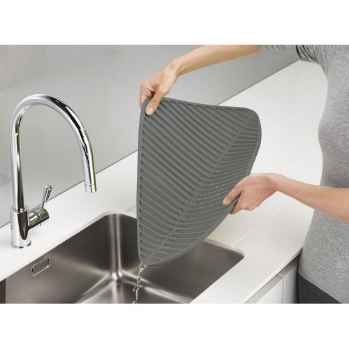 조셉조셉 Joseph Joseph 85089 Flume Folding Draining Mat, Gray, Large