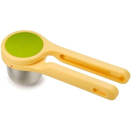 조셉조셉 Joseph Joseph 20101 Helix Citrus Juicer Ergonomic Twist-Action Hand Press Stainless Steel, Yellow