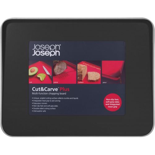 조셉조셉 Joseph Joseph 60002 Cut & Carve Multi-Function Cutting Board, Large, Black
